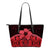 Cook Islands Small Leather Tote Bag - Hibiscus (Red) Art - Polynesian Pride