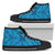 Polynesian High Top Shoe Blue Womens High Top Black - Polynesian Pride