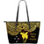 Papua New Guinea Large Leather Tote - Erudite Eye Black Gold - Polynesian Pride