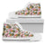 Hawaiian Shoes - Tropical Pineaapple High Top Shoes Womens High Top White - Polynesian Pride