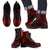 guam Leather Boots - Polynesian Red Chief Version Black - Polynesian Pride