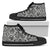 Polynesian Tribal High Top Shoe Black White Womens High Top Black - Polynesian Pride