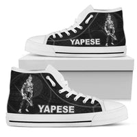 Yap Polynesian High Top Shoes - Micronesia Yapese Warrior Kid - White Sole - Polynesian Pride