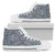 Polynesian Tribal High Top Shoe Blue Womens High Top White - Polynesian Pride