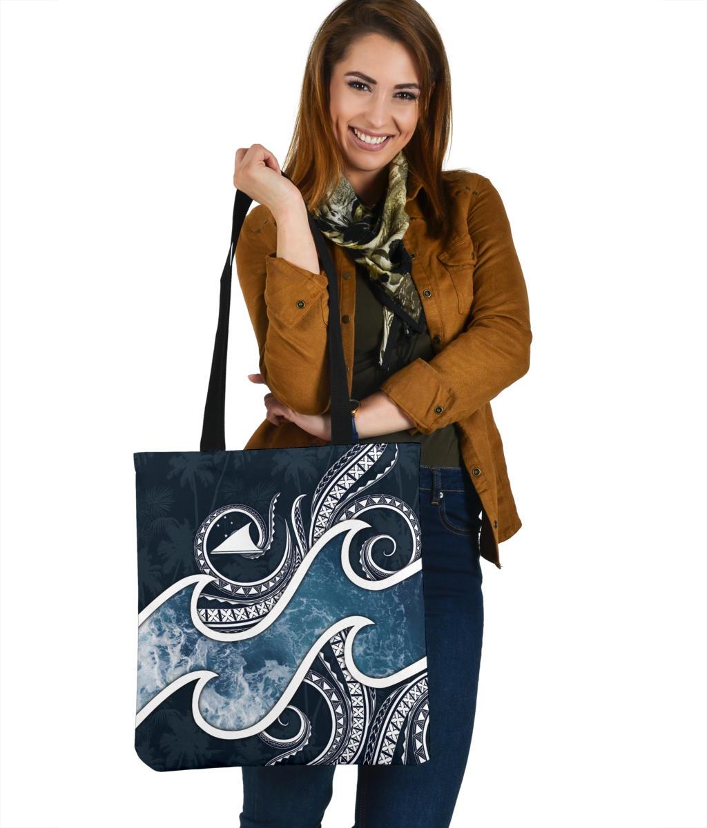 Tokelau Polynesian Tote Bag - Ocean Style Tote Bag One Size Blue - Polynesian Pride