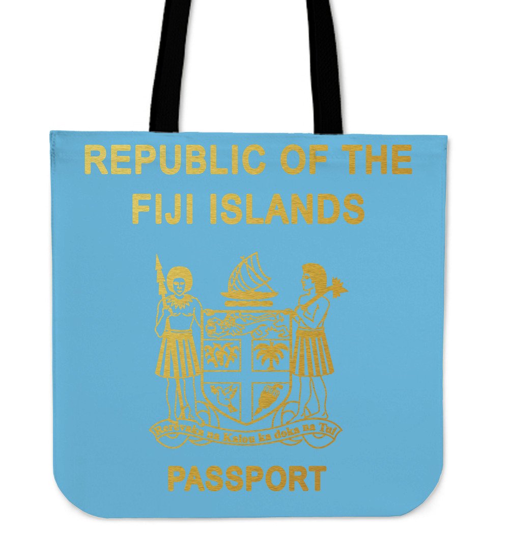 Fiji Passport Tote Bag Tote Bag One Size Blue - Polynesian Pride