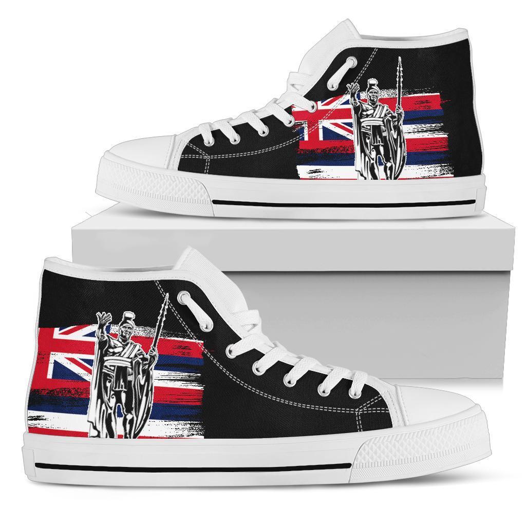 Hawaii King Flag High Top Shoe Kid's High Top Shoe - White Sole - Polynesian Pride