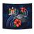 Fiji Polynesian Tapestry - Blue Turtle Hibiscus - Polynesian Pride