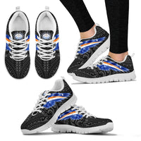 Marshall Islands Sneakers - Marshall Islands Seal & Flag Wing - A8 Women's Sneakers - White Sole - Polynesian Pride