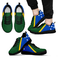 Solomon Islands Sneakers - Solomon Islands Flag - K5 Kid's Sneakers - Black Sole - Polynesian Pride