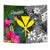 Hawaii Tapestry - Turtle Plumeria Banana Leaf Wall Tapestry Black - Polynesian Pride