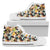 Hawaiian Shoes - Tropical Jungle Parrots And Flamingos Pattern High Top Shoes Mens High Top White - Polynesian Pride