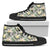 Hawaiian Shoes - Tropical Jungle Parrots And Flamingos High Top Shoes Womens High Top Black - Polynesian Pride