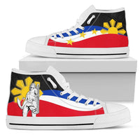 Philippines High Top Shoes - King Lapu - Lapu Polynesian Pattern Kid's High Top Shoe - White Sole - Polynesian Pride