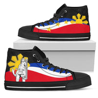 Philippines High Top Shoes - King Lapu - Lapu Polynesian Pattern Kid's High Top Shoe - Black Sole - Polynesian Pride