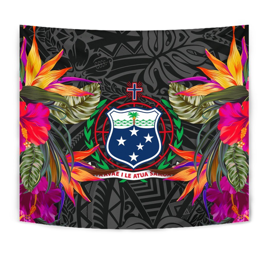 Samoa Slide Tapestry - Polynesian Hibiscus Pattern - Polynesian Pride