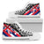 Hawaii Flag High Top Shoe - Dirty Style Men White - Polynesian Pride