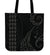 Hawaii Kakau Gray Polynesian Tote Bag Tote Bag One Size Gray - Polynesian Pride