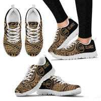 Cook Islands Polynesian Sneakers - Circle Style 06 Women's Sneakers White - Polynesian Pride