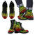 Hawaii Leather Boots - Tribal Reggae Reggae - Polynesian Pride