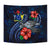 Cook Islands Polynesian Tapestry - Blue Turtle Hibiscus - Polynesian Pride