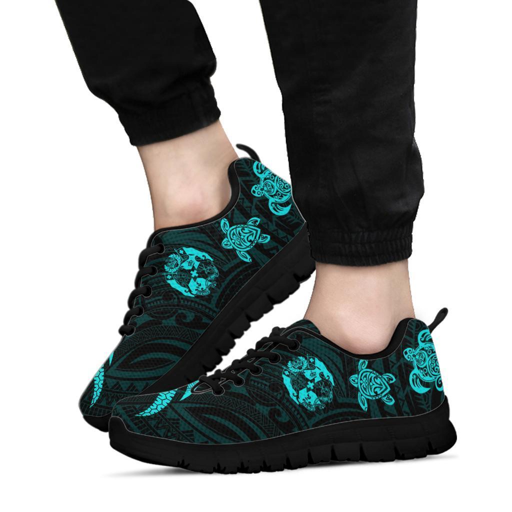 Tonga Polynesian Sneakers - Turquoise Tentacle Turtle - Polynesian Pride