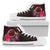 Hawaii High Top Shoes - Kanaka Maoli With Hibiscus On Polynesian Patterns (RED) - Polynesian Pride