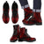 palau Leather Boots - Polynesian Red Chief Version Black - Polynesian Pride