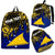 Tokelau Custom Personalised Backpack - Melting Style Blue - Yellow - Polynesian Pride