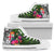 Fiji High Top Shoes - Turtle Plumeria Banana Leaf Unisex White - Polynesian Pride