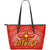 Rotuma Large Leather Tote Melanesian Style Red - Polynesian Pride