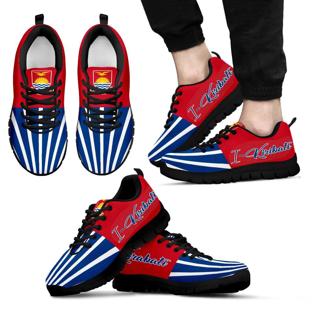 Kiribati Sneakers - Kiribati Coat Of Arms Blue Version 02 - RLT7 - Polynesian Pride