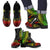 Norfolk Island Leather Boots - Polynesian Reggae Chief Version Black - Polynesian Pride