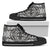 Polynesian Tribal High Top Shoe White And Black Womens High Top Black - Polynesian Pride