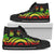 New Caledonia High Top Canvas Shoes - Reggae Tentacle Turtle Unisex Black - Polynesian Pride