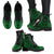 Pohnpei Leather Boots - Tribal Green - Polynesian Pride