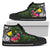 Tokelau High Top Shoes - Turtle Plumeria Banana Leaf Unisex Black - Polynesian Pride