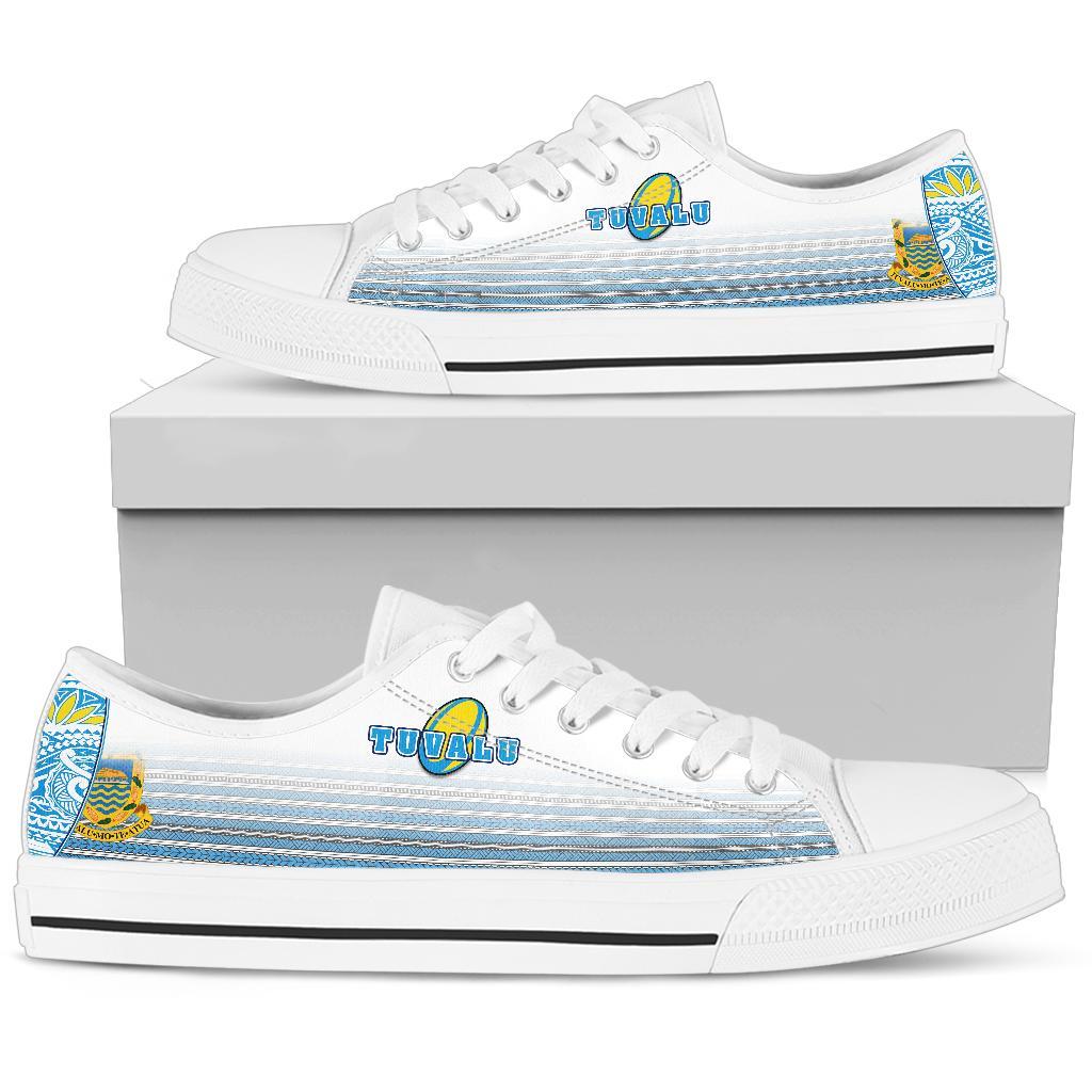 Tuvalu Rugby Low Top Shoe Special White - Polynesian Pride