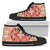 Polynesian High Top Shoe Red And Yellow Mens High Top - Black - 2 White - Polynesian Pride