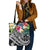 Kosrae Polynesian Tote Bag - Summer Plumeria (Black) Tote Bag One Size Black - Polynesian Pride