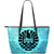 Tahiti Turquoise Large Leather Tote Bag A20 Turquoise - Polynesian Pride