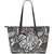 Polynesian Hibiscus Leather Tote Bag (White) A6 White - Polynesian Pride