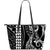 Hawaii Kakau White Polynesian Large Leather Tote White - Polynesian Pride