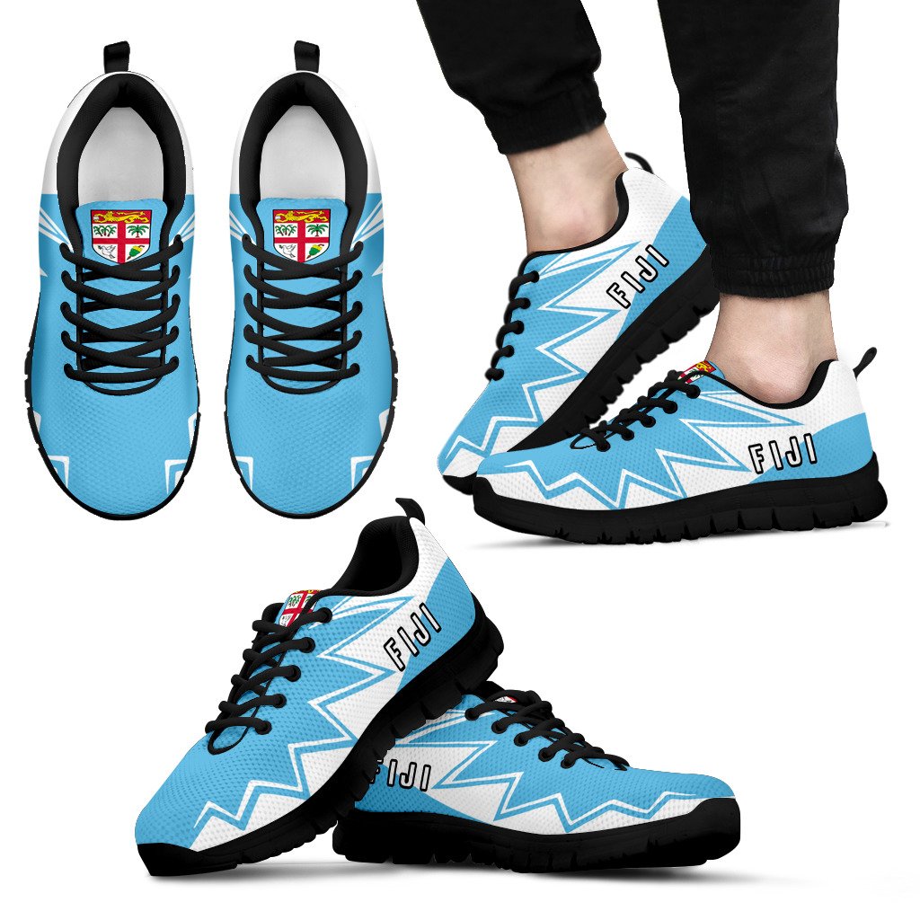 Fiji Sneakers - Fiji Flag Thunder Style Kid's Sneakers - Black Sole - Polynesian Pride