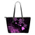 Hawaii Hibiscus Map Polynesian Ancient Pink Turtle Small Leather Tote Pink - Polynesian Pride