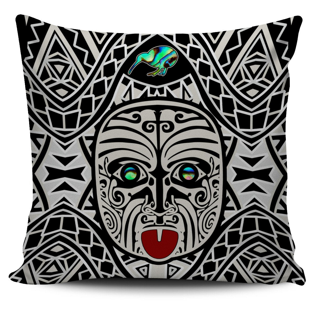 Integrity Maori Ta Moko Pillow Cover Kiwi and Paua Pillow Cover One Size - Polynesian Pride