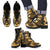 Hawaii Leather Boots - Polynesian Tattoo Gold Gold - Polynesian Pride