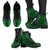 American Samoa Leather Boots - Tribal Green - Polynesian Pride