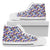 Hawaiian Shoes - Tropical Strelitzia High Top Shoes Mens High Top White - Polynesian Pride