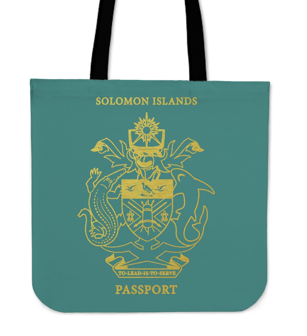 Solomon Islands Passport Tote Bag Tote Bag One Size Green - Polynesian Pride